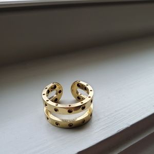 SOLD ELSEWHERE ROBERTO COIN Double Symphony Pois Moi 18K Yellow Gold Band Ring